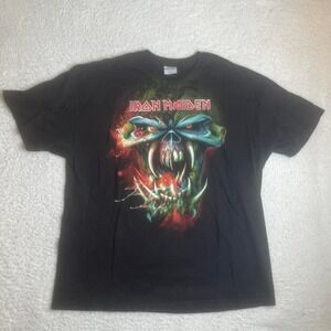 Iron Maiden 2010 The Final Frontier New York tshit men's black Hanes RARE 2xl